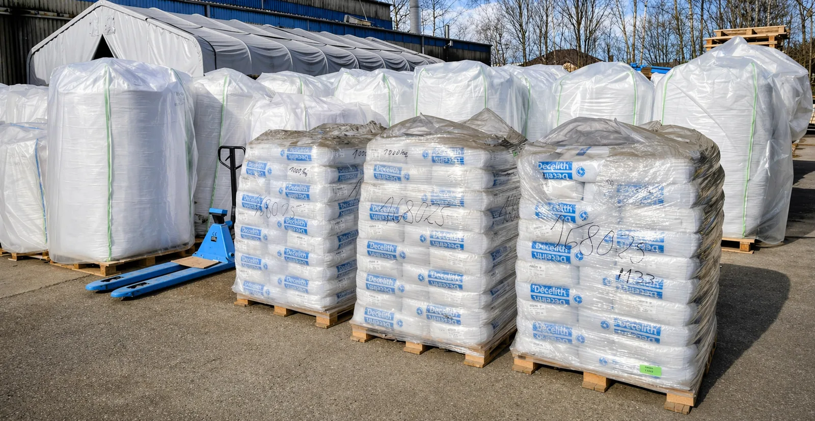 Verpacktes Mahlgut und Big Bags